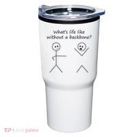 Whats Life Like Without A Backbone Funny Stickfigure Tumbler thumb 0