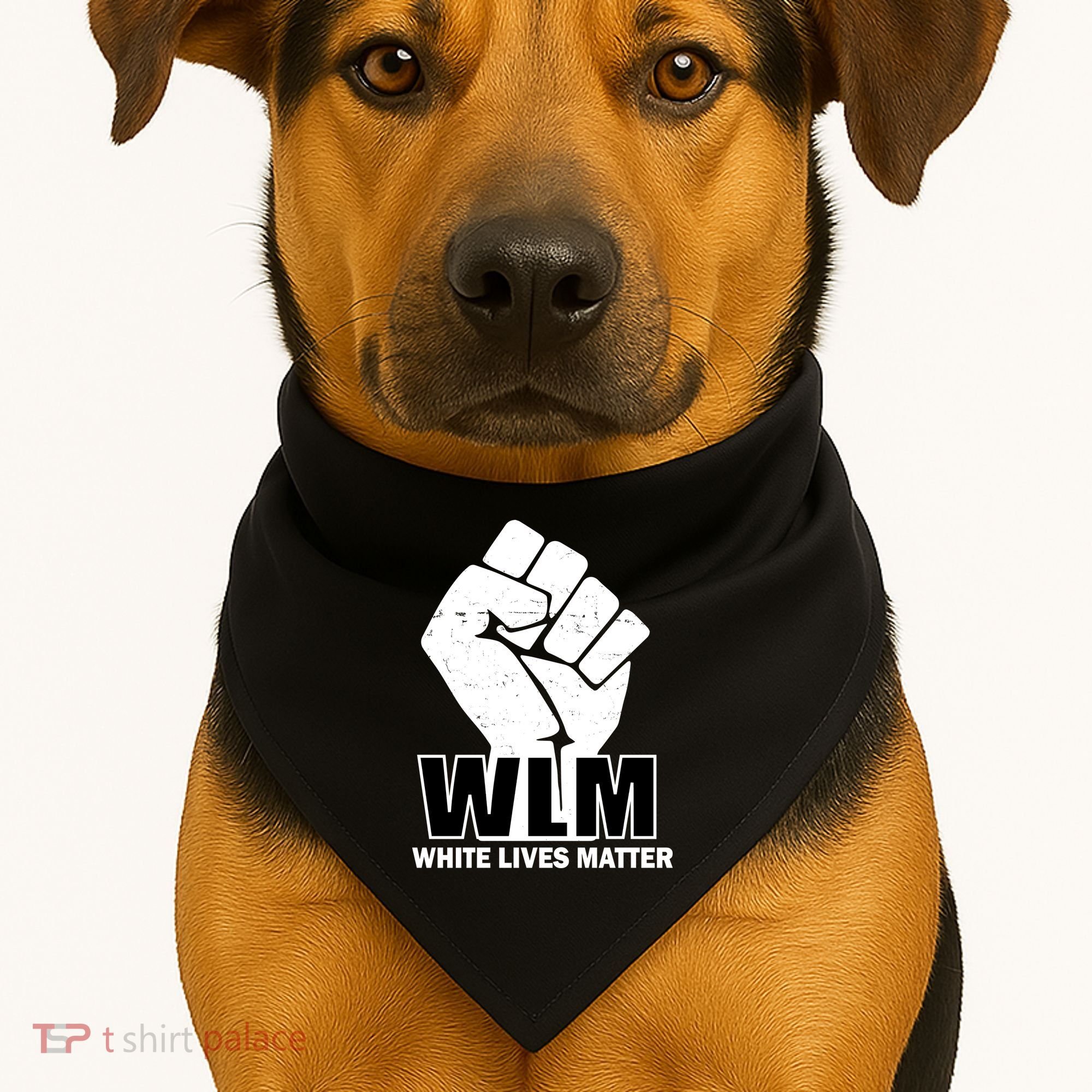 WLM White Lives Matters Fist USA-Made Doggie Bandana