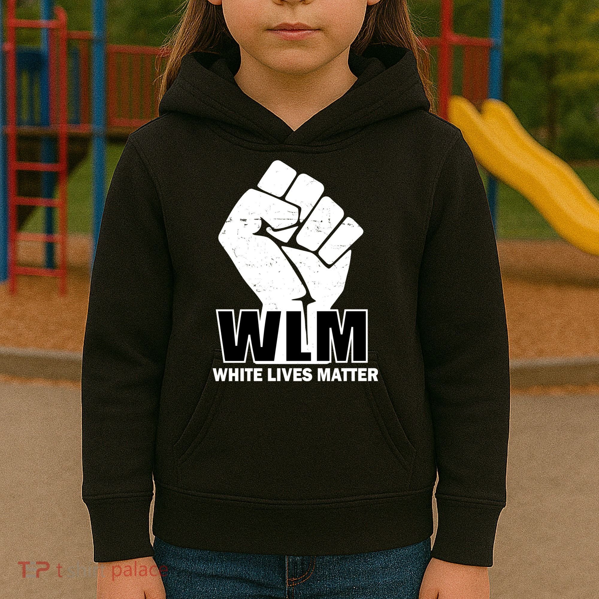 WLM White Lives Matters Fist Kids Hoodie