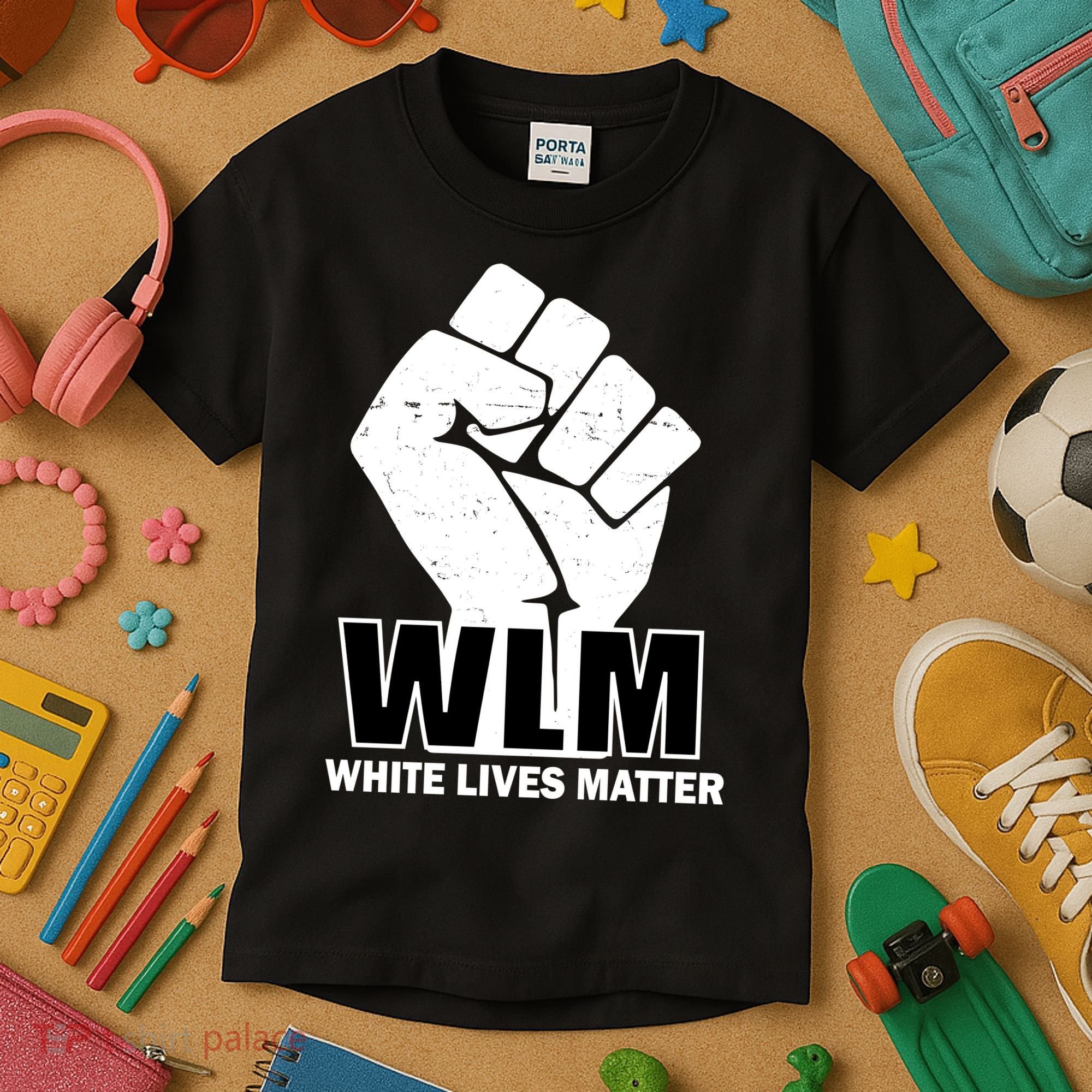 WLM White Lives Matters Fist Kids T-Shirt