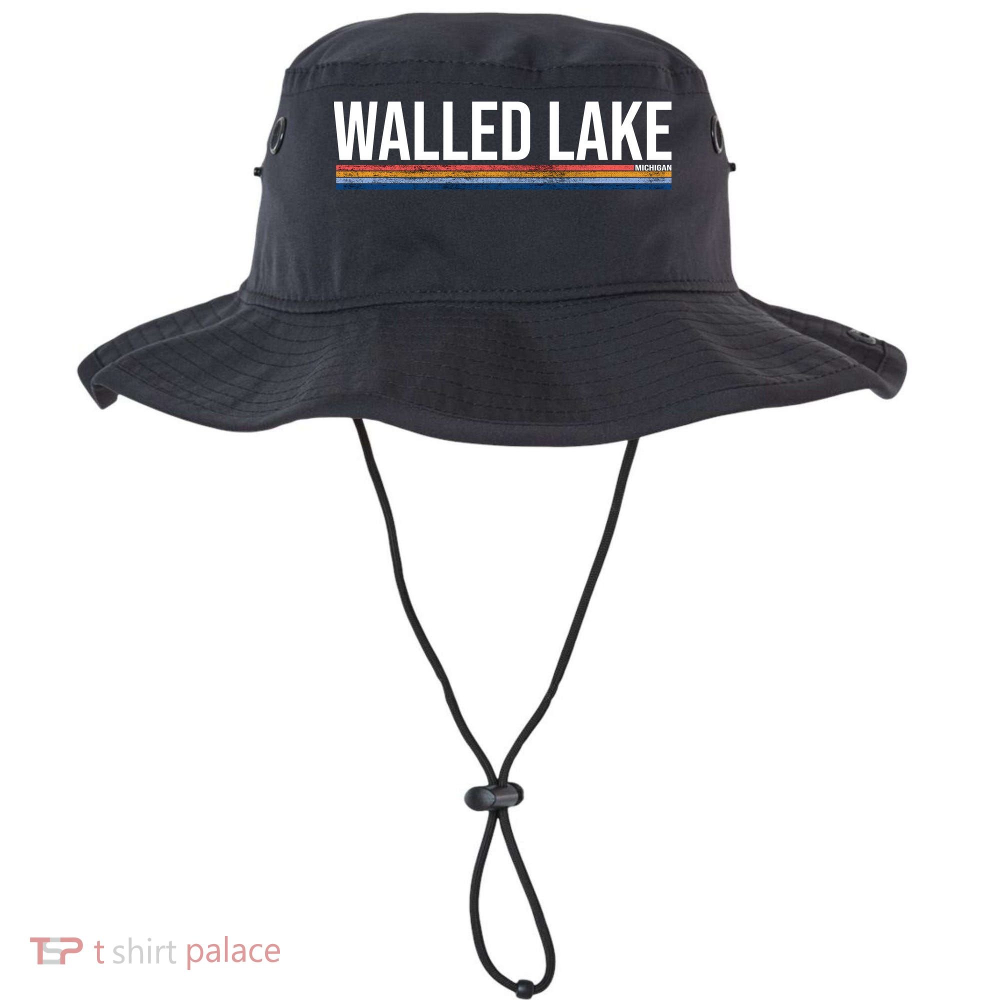 Walled Lake Michigan Retro Bucket Hat