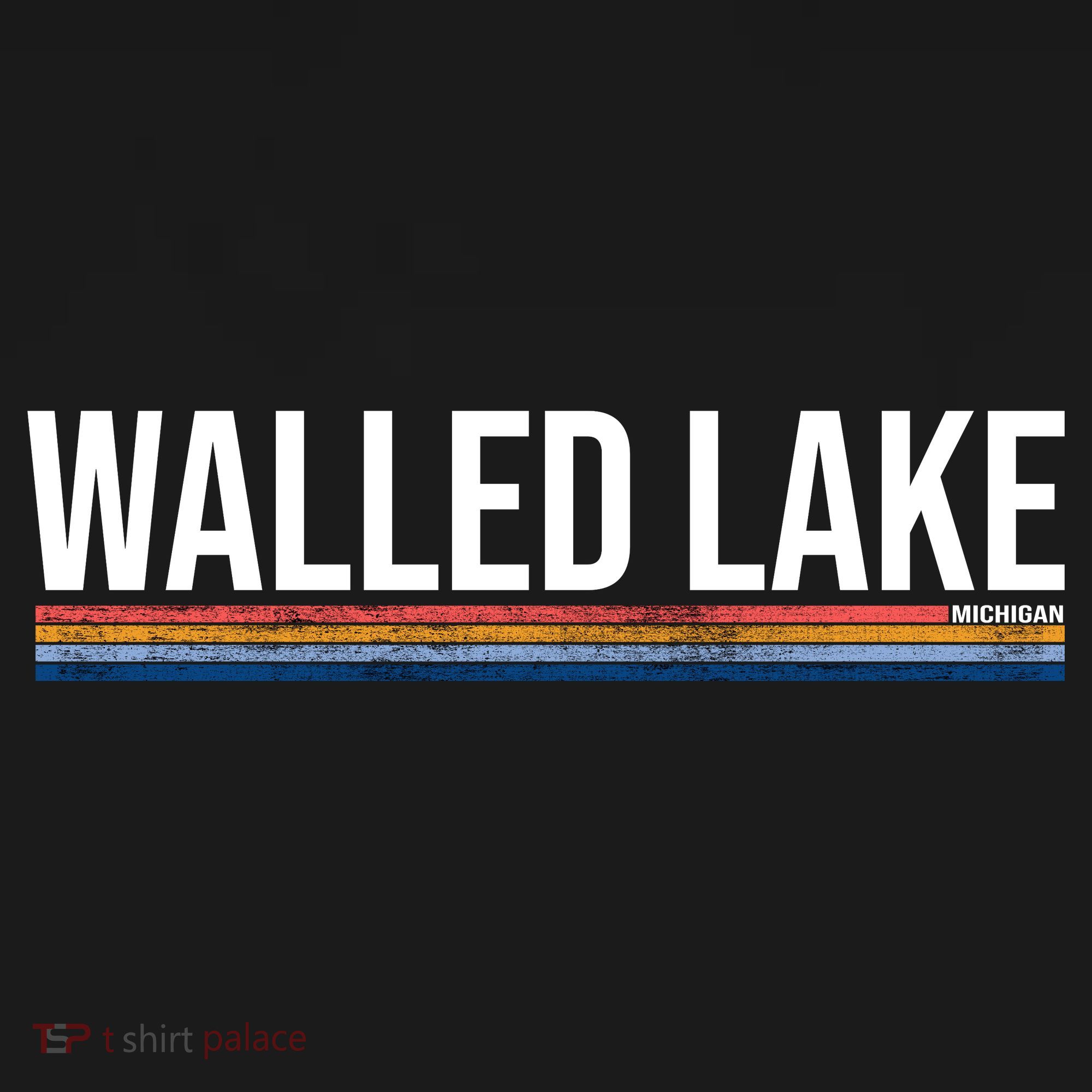Walled Lake Michigan Retro Bucket Hat