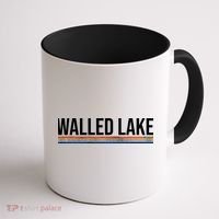Walled Lake Michigan Retro Coffee Mug thumb 1