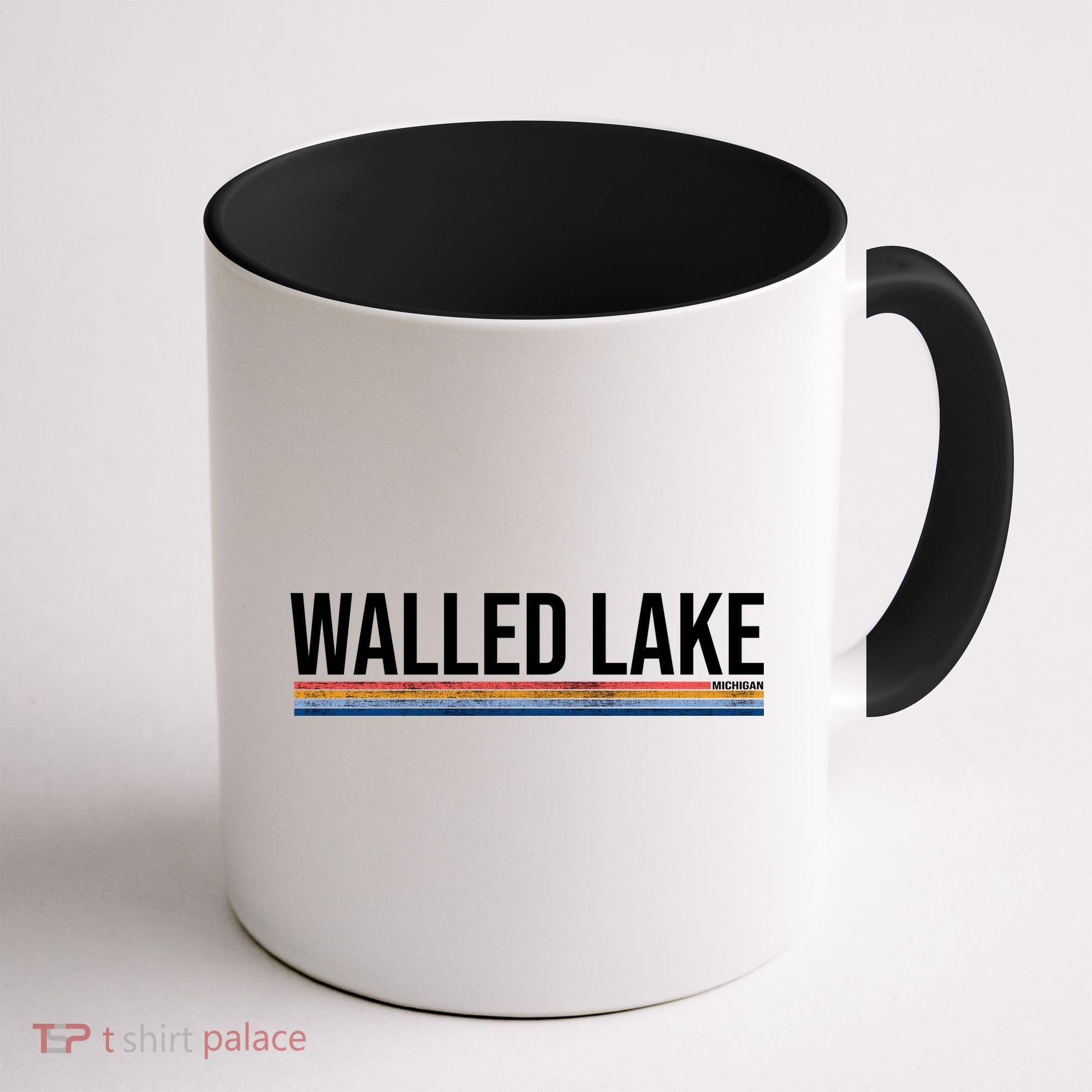Walled Lake Michigan Retro Coffee Mug