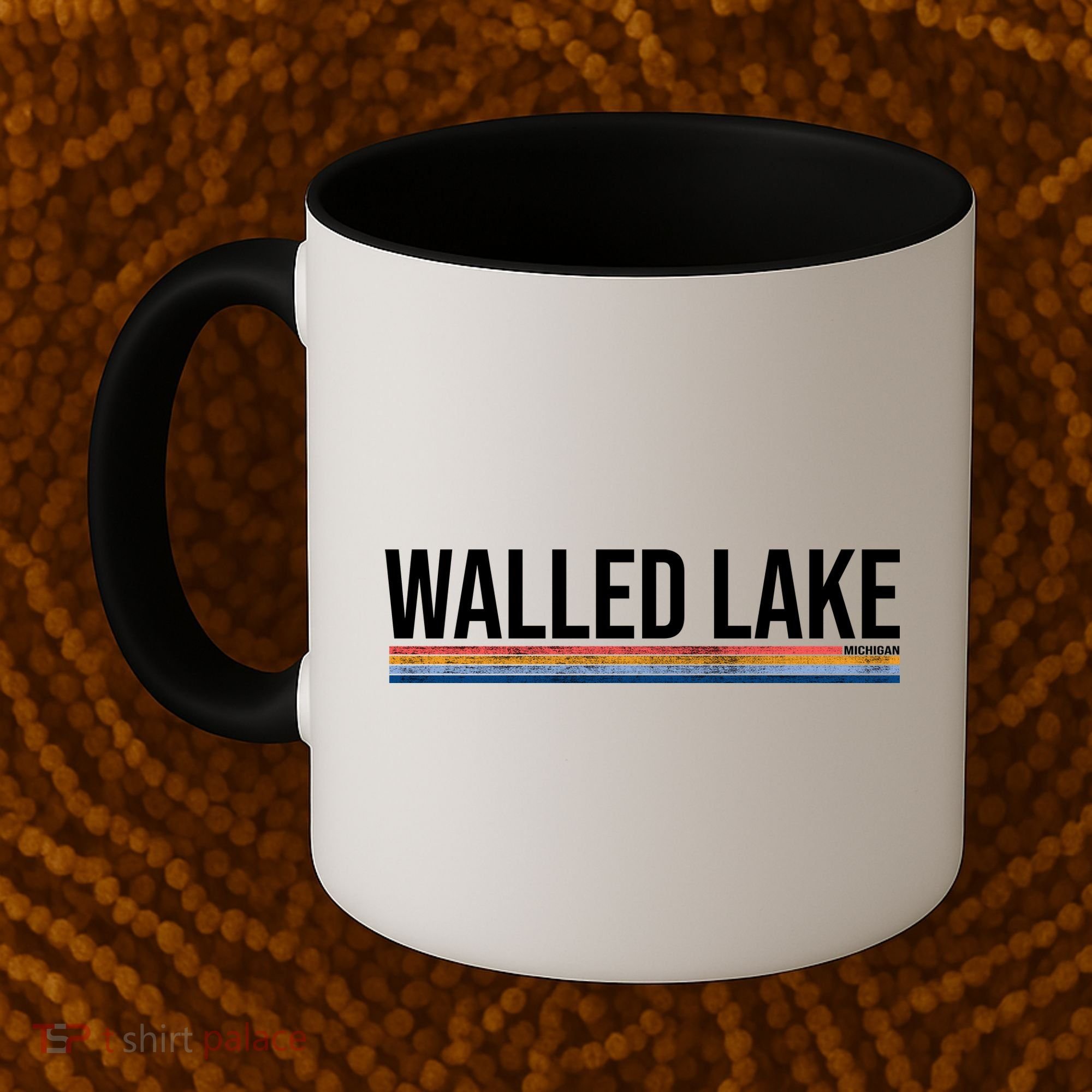 Walled Lake Michigan Retro Coffee Mug