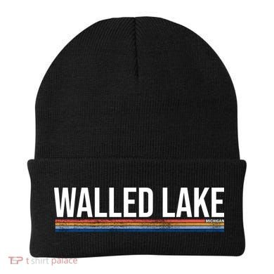 Walled Lake Michigan Retro Beanie