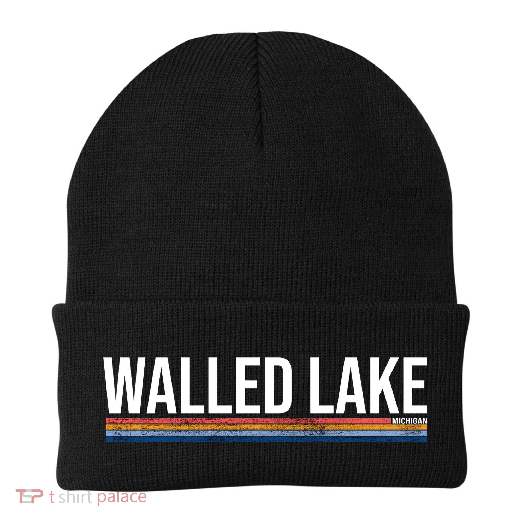 Walled Lake Michigan Retro Beanie