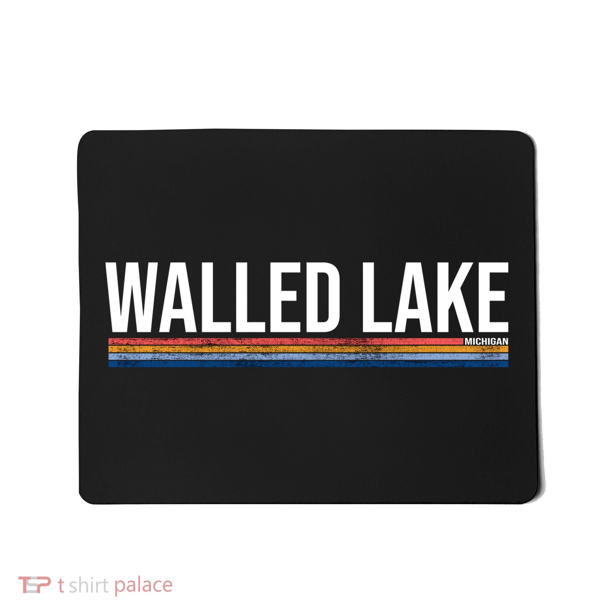 Walled Lake Michigan Retro Mousepad