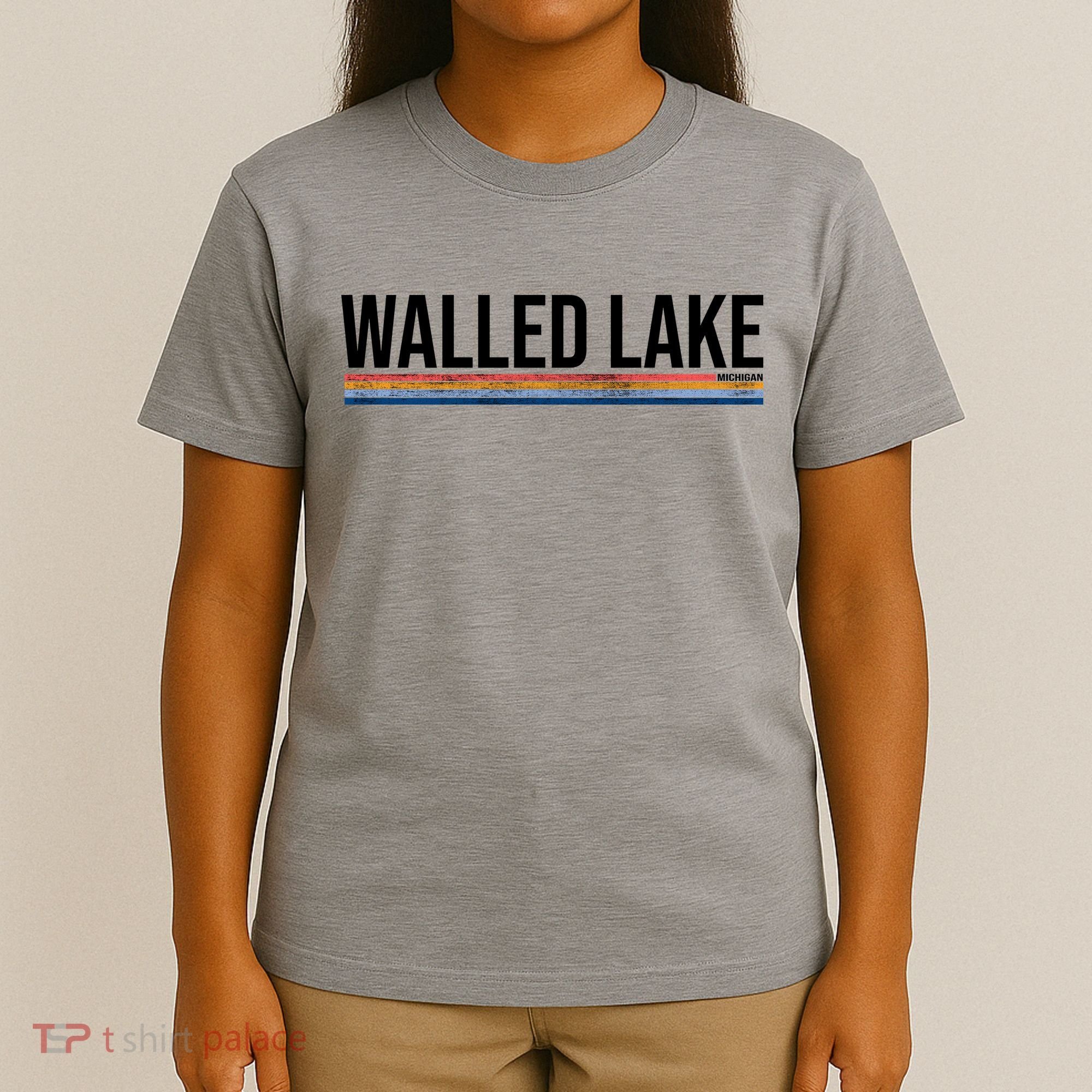 Walled Lake Michigan Retro T-Shirt