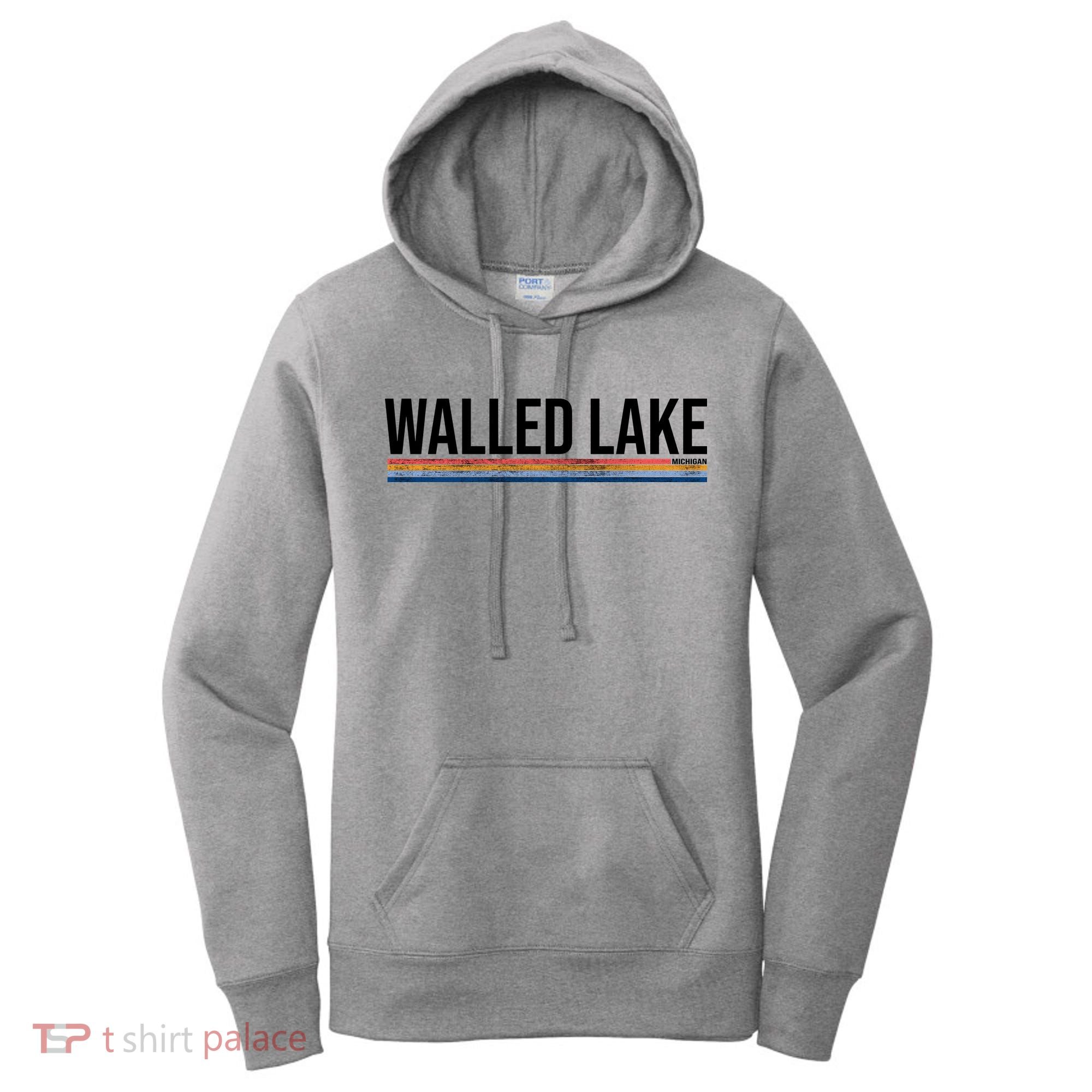 Walled Lake Michigan Retro Women's Hoodie