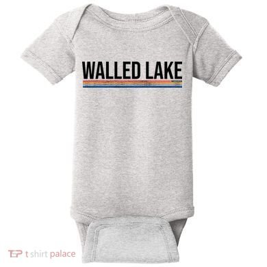 Walled Lake Michigan Retro Baby Bodysuit