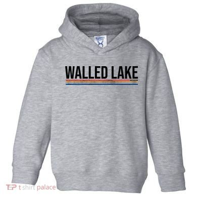 Walled Lake Michigan Retro Toddler Hoodie