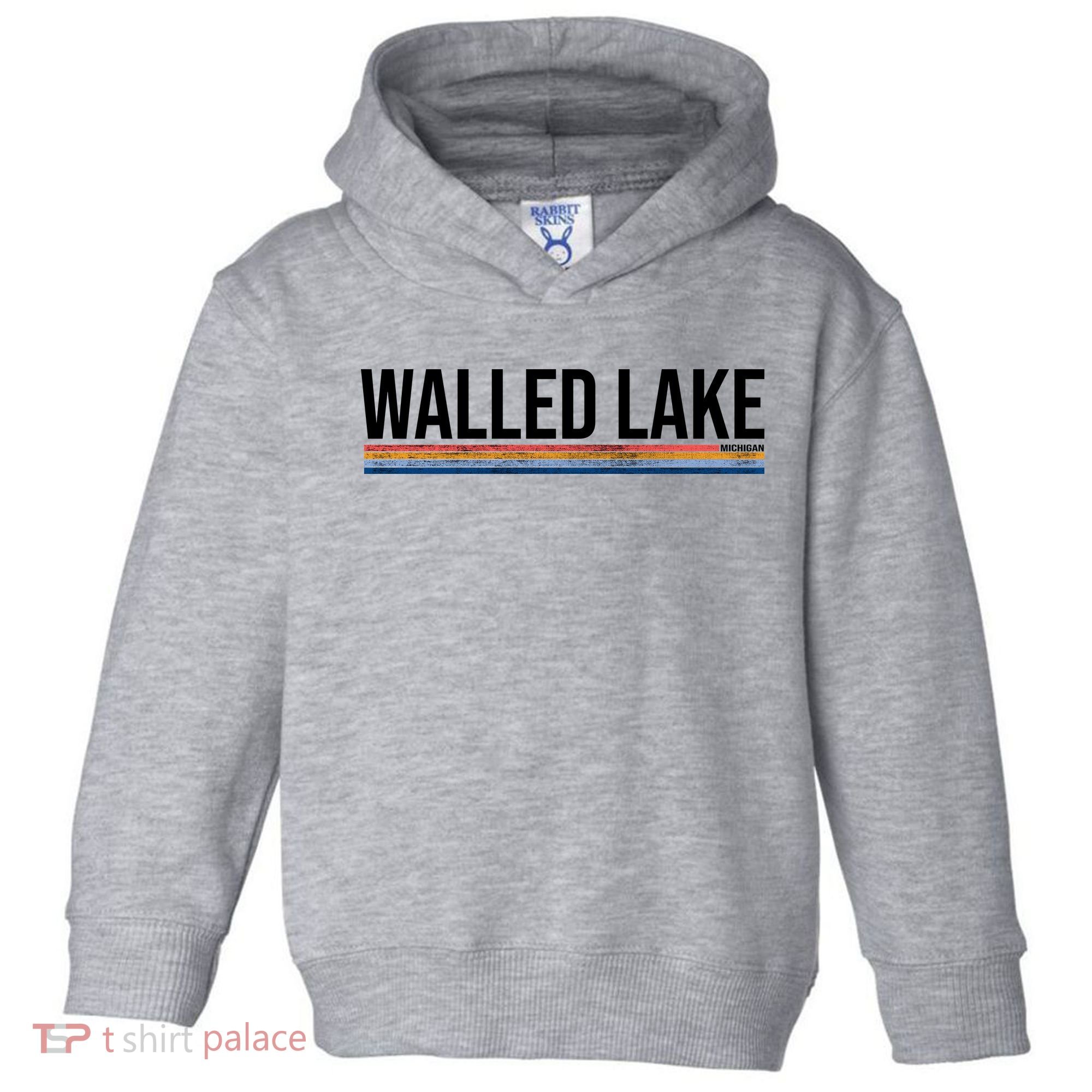 Walled Lake Michigan Retro Toddler Hoodie