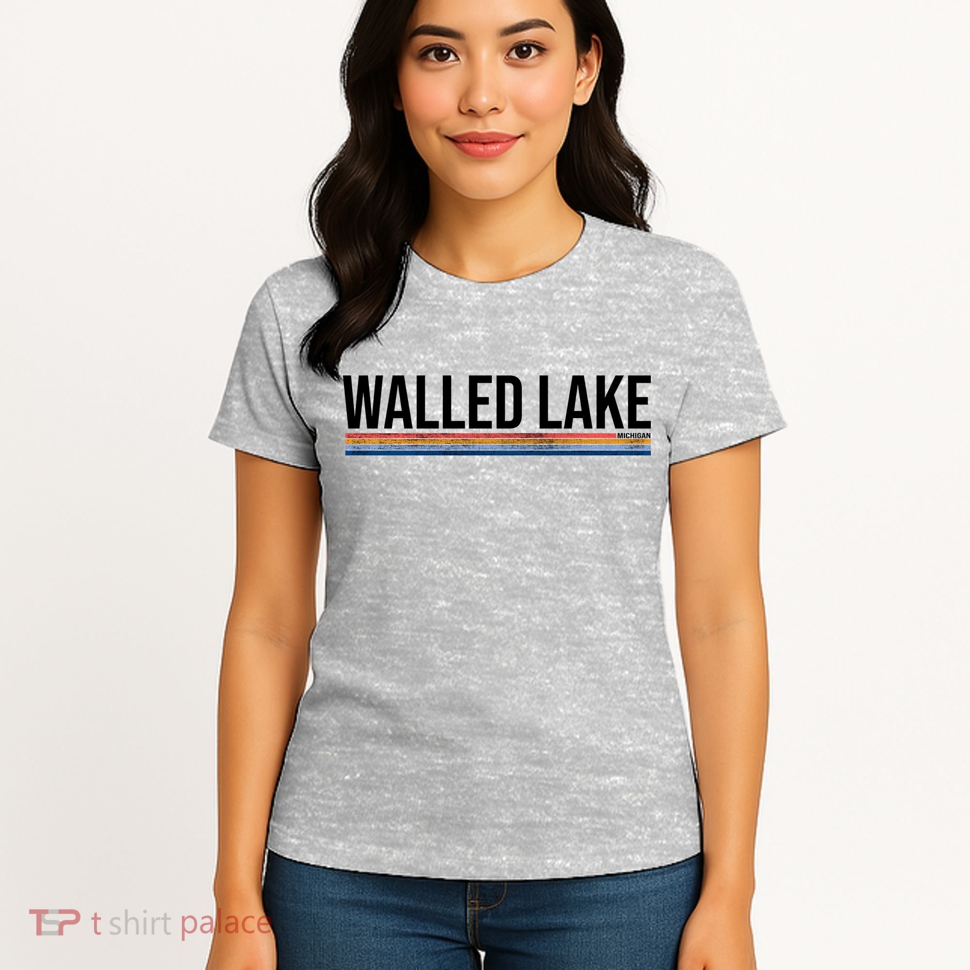 Walled Lake Michigan Retro Women's T-Shirt