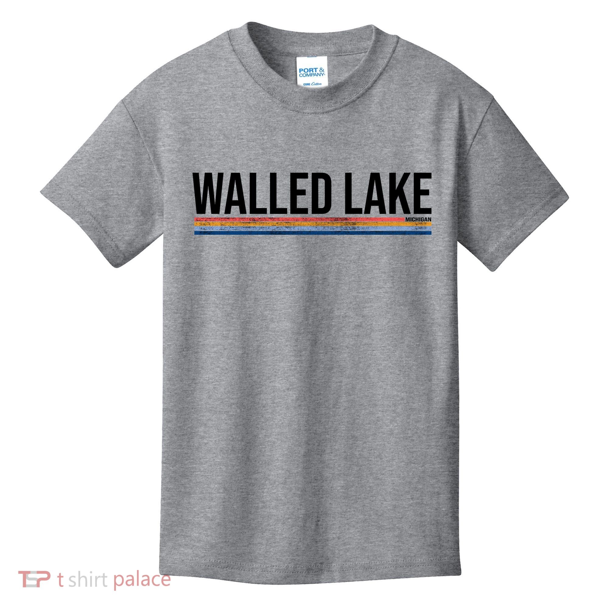 Walled Lake Michigan Retro Kids T-Shirt