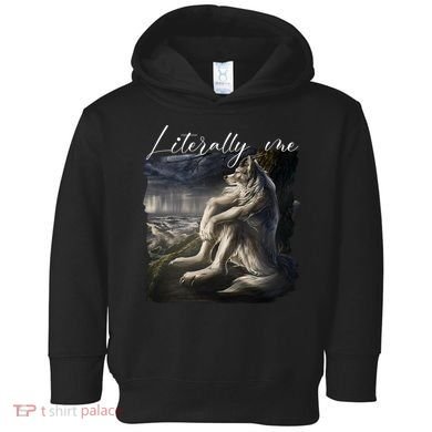 Wolf Literally Me Funny Meme Toddler Hoodie