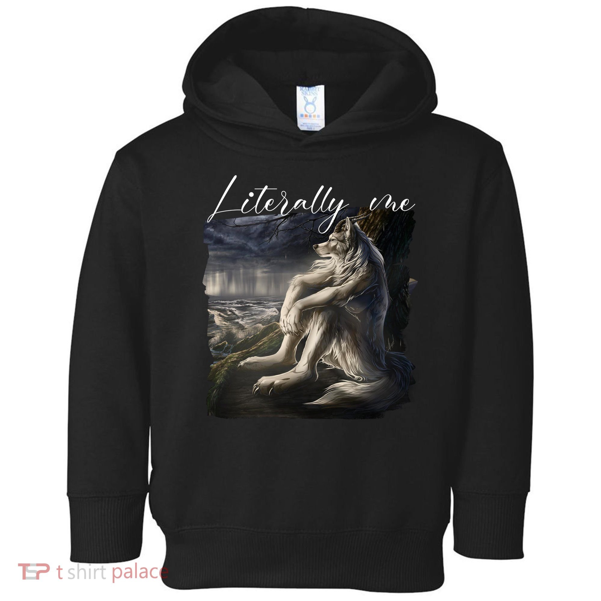 Wolf Literally Me Funny Meme Toddler Hoodie