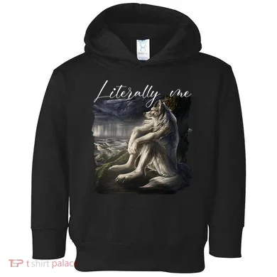 Wolf Literally Me Funny Meme Toddler Hoodie