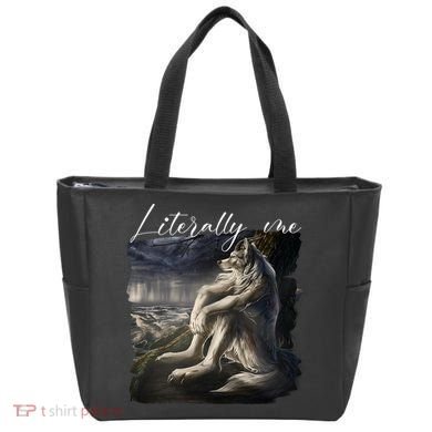 Wolf Literally Me Funny Meme Tote Bag