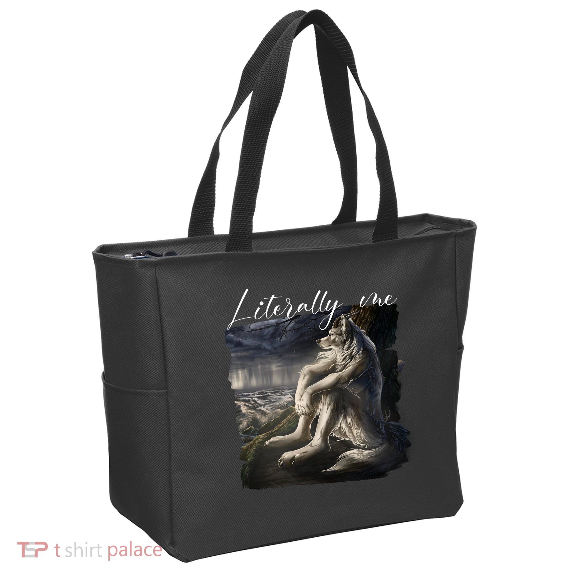 Wolf Literally Me Funny Meme Tote Bag