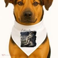 Wolf Literally Me Funny Meme USA-Made Doggie Bandana thumb 1