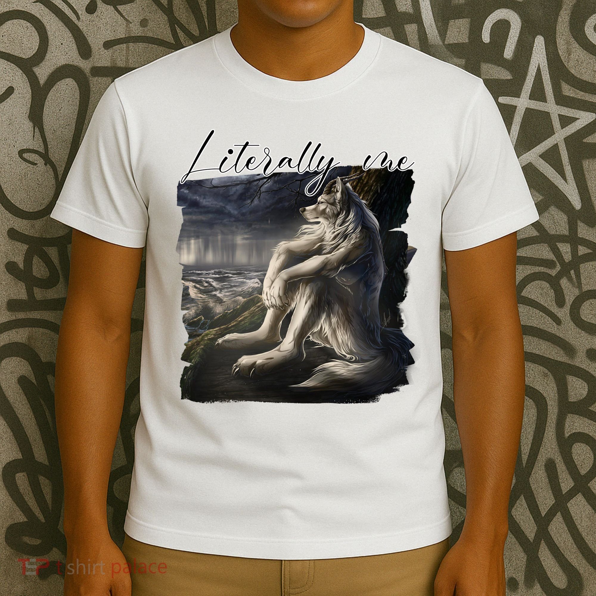 Wolf Literally Me Funny Meme T-Shirt