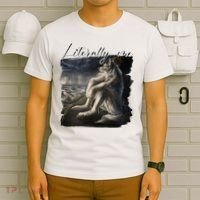 Wolf Literally Me Funny Meme T-Shirt thumb 6