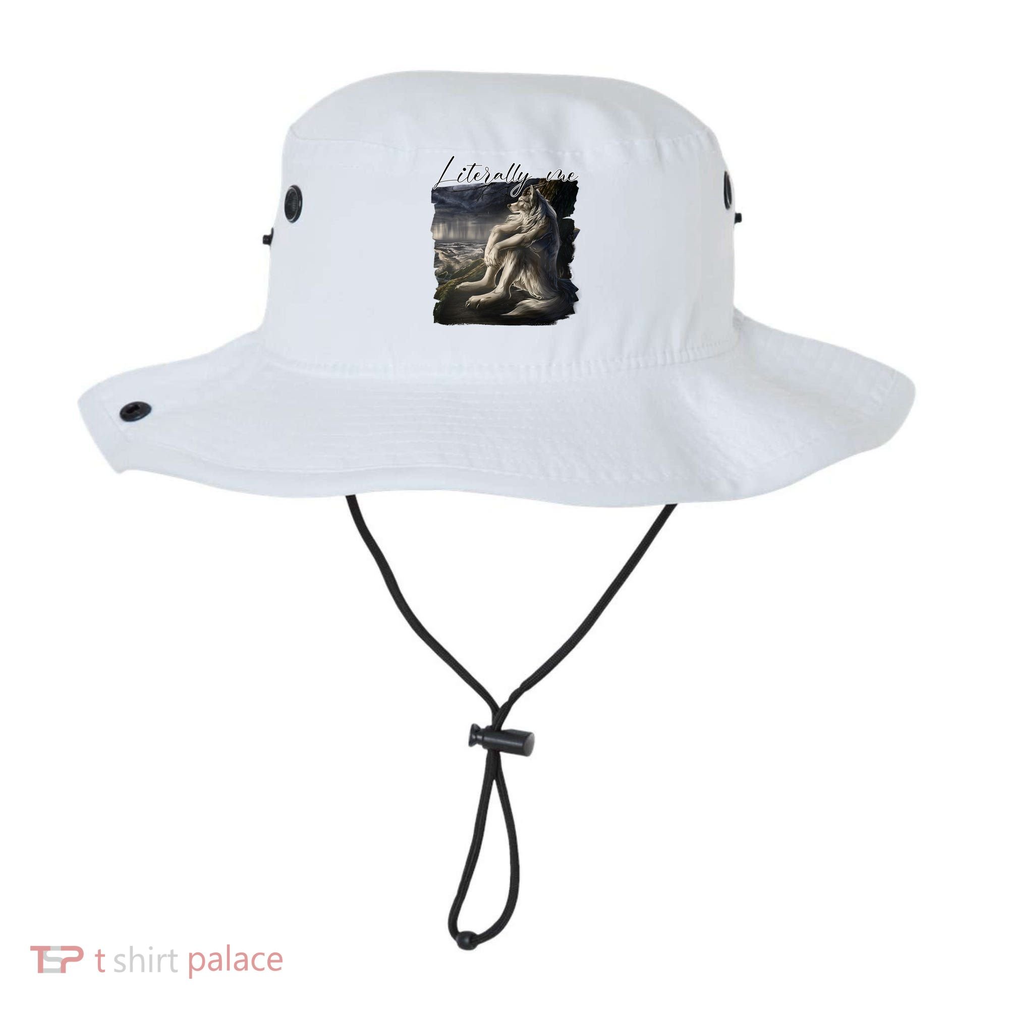 Wolf Literally Me Funny Meme Bucket Hat