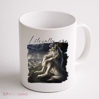 Wolf Literally Me Funny Meme Coffee Mug thumb 1