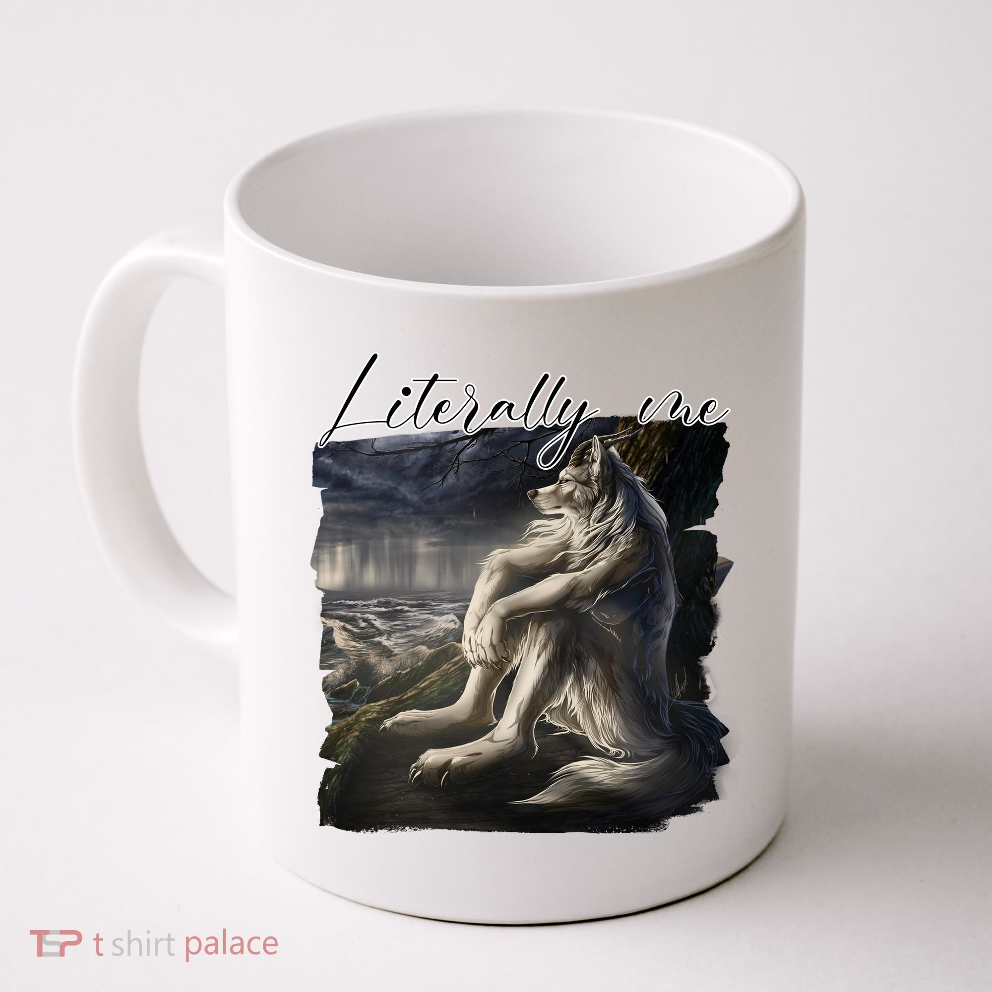 Wolf Literally Me Funny Meme Coffee Mug