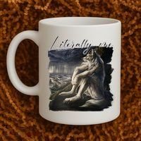 Wolf Literally Me Funny Meme Coffee Mug thumb 2