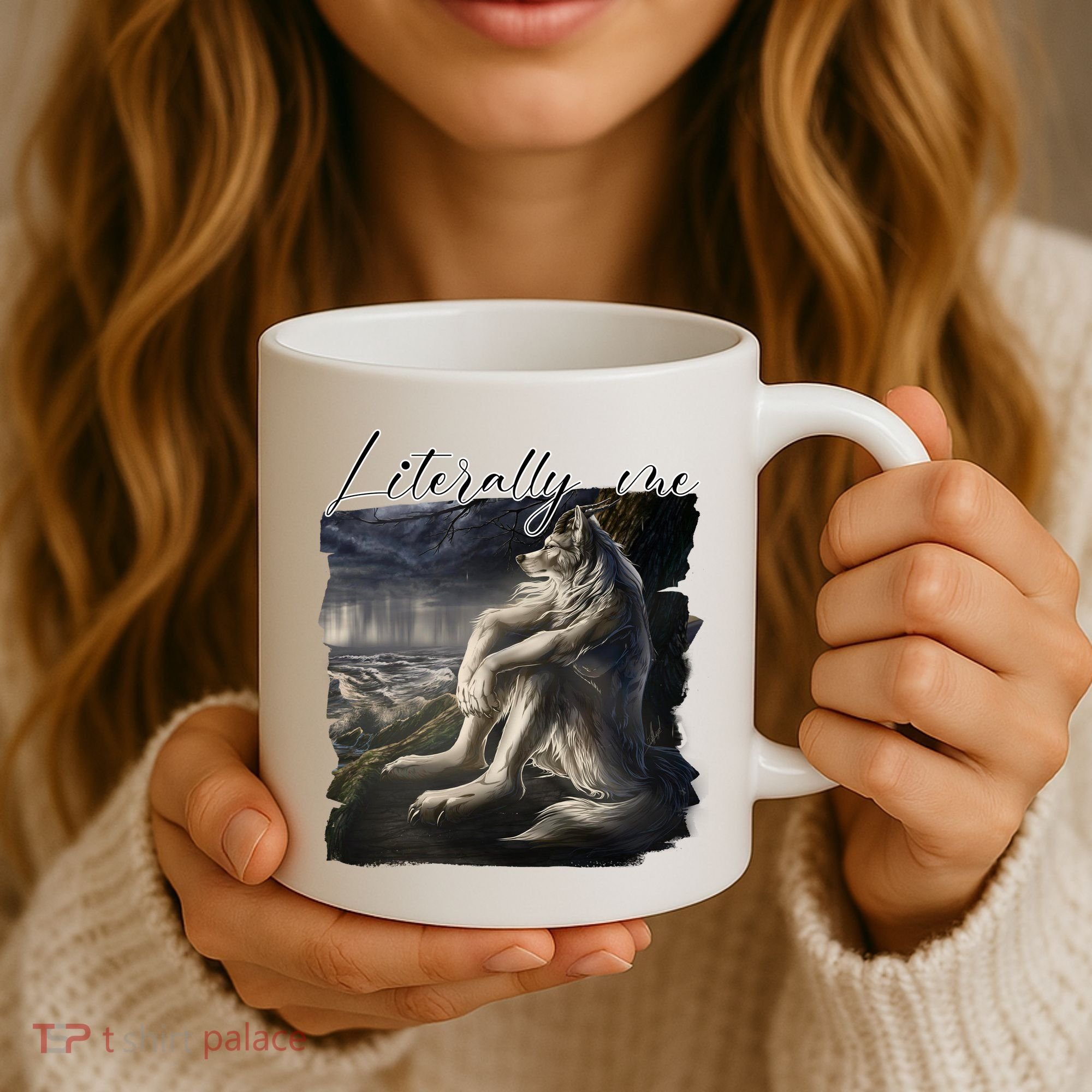 Wolf Literally Me Funny Meme Coffee Mug