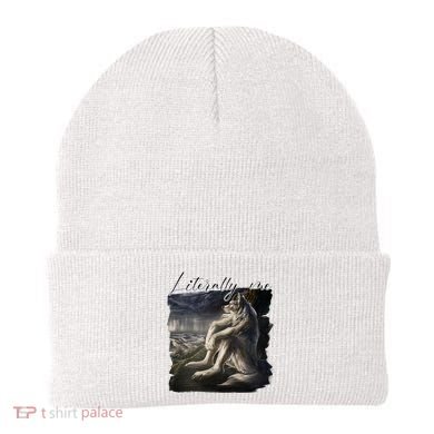 Wolf Literally Me Funny Meme Beanie