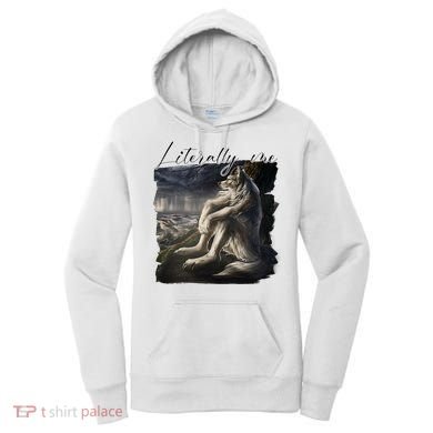 Wolf Literally Me Funny Meme Women's Hoodie