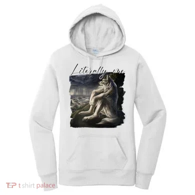 Wolf Literally Me Funny Meme Women's Hoodie