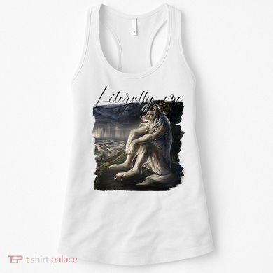 Wolf Literally Me Funny Meme Women's Tank Top