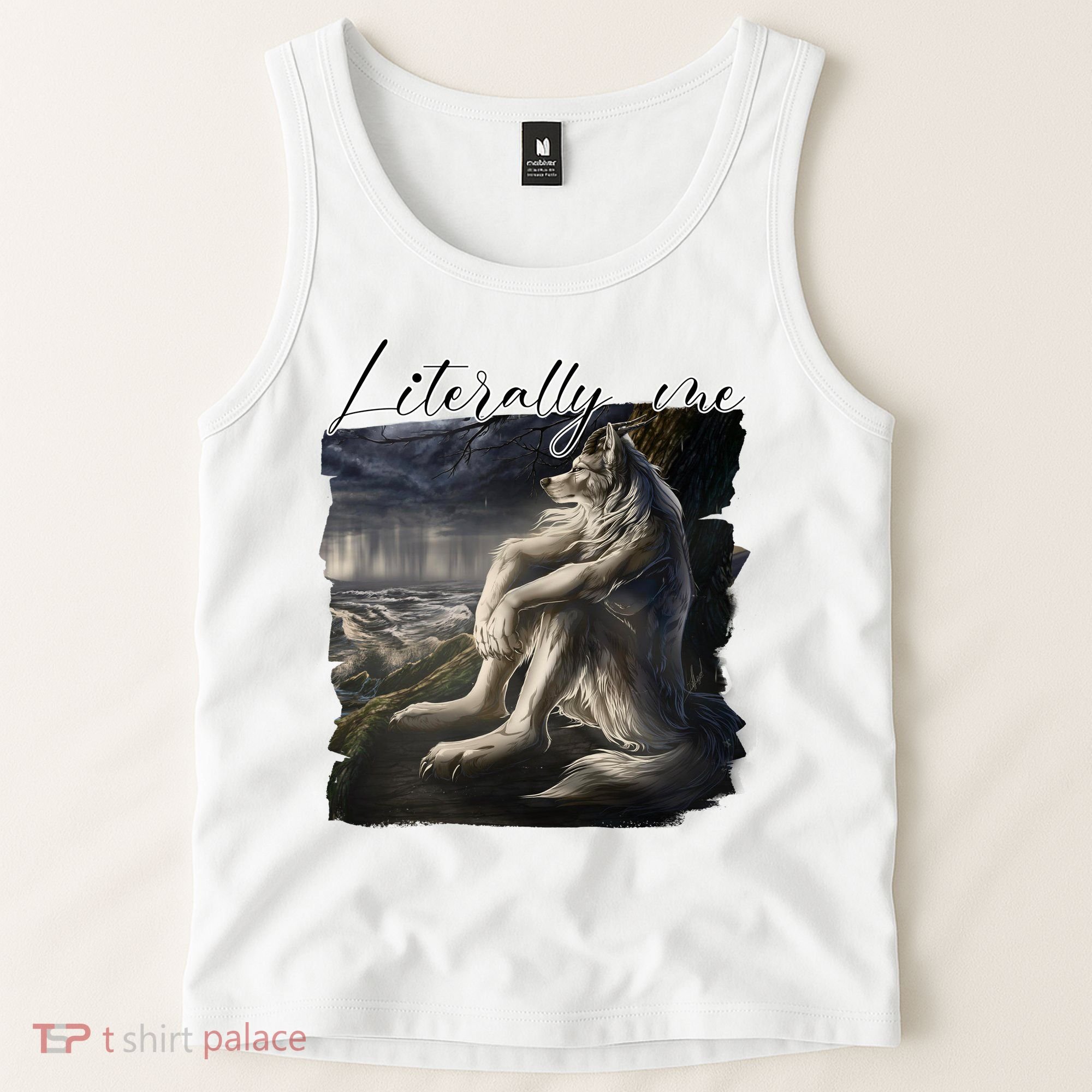 Wolf Literally Me Funny Meme Tank Top