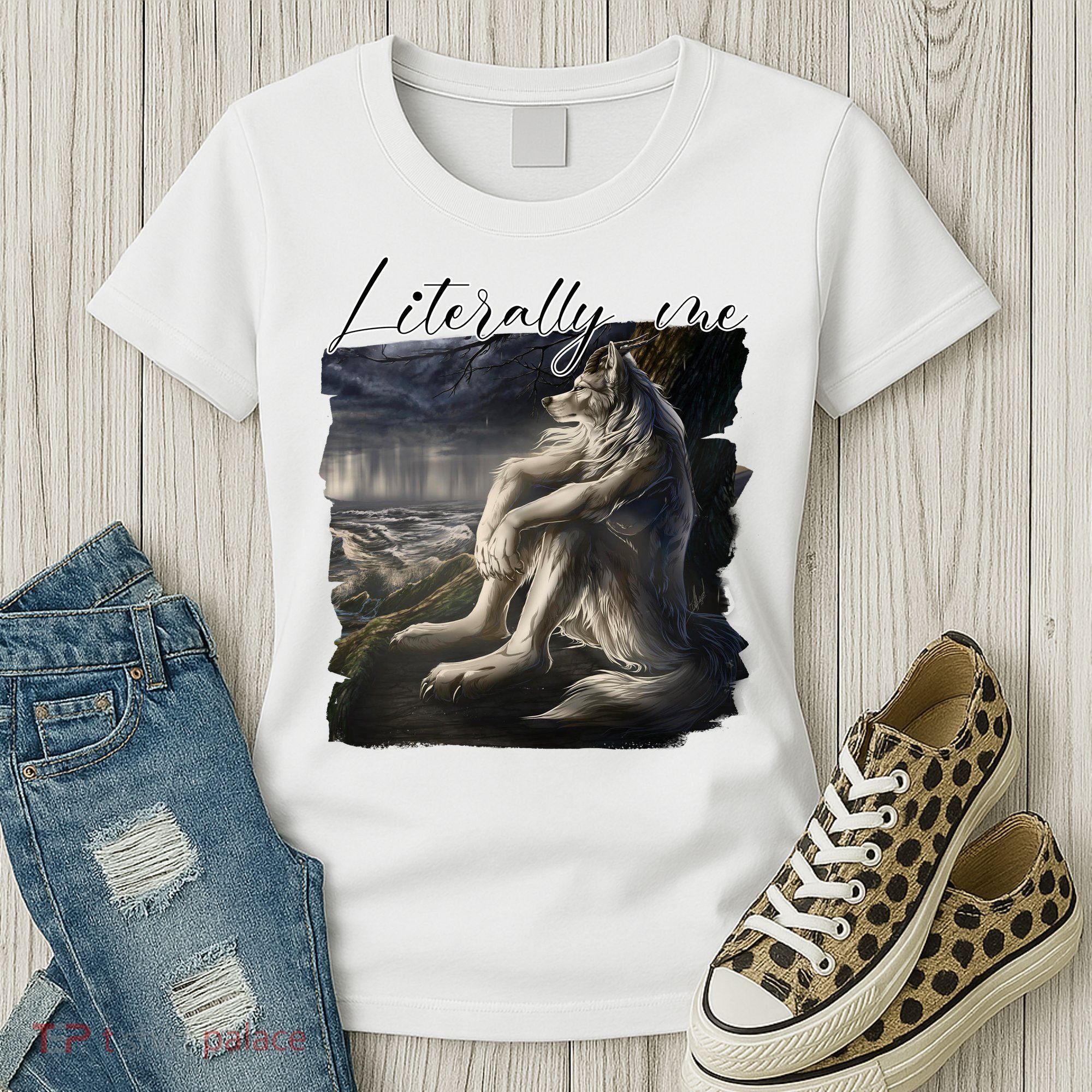 Wolf Literally Me Funny Meme Women's T-Shirt