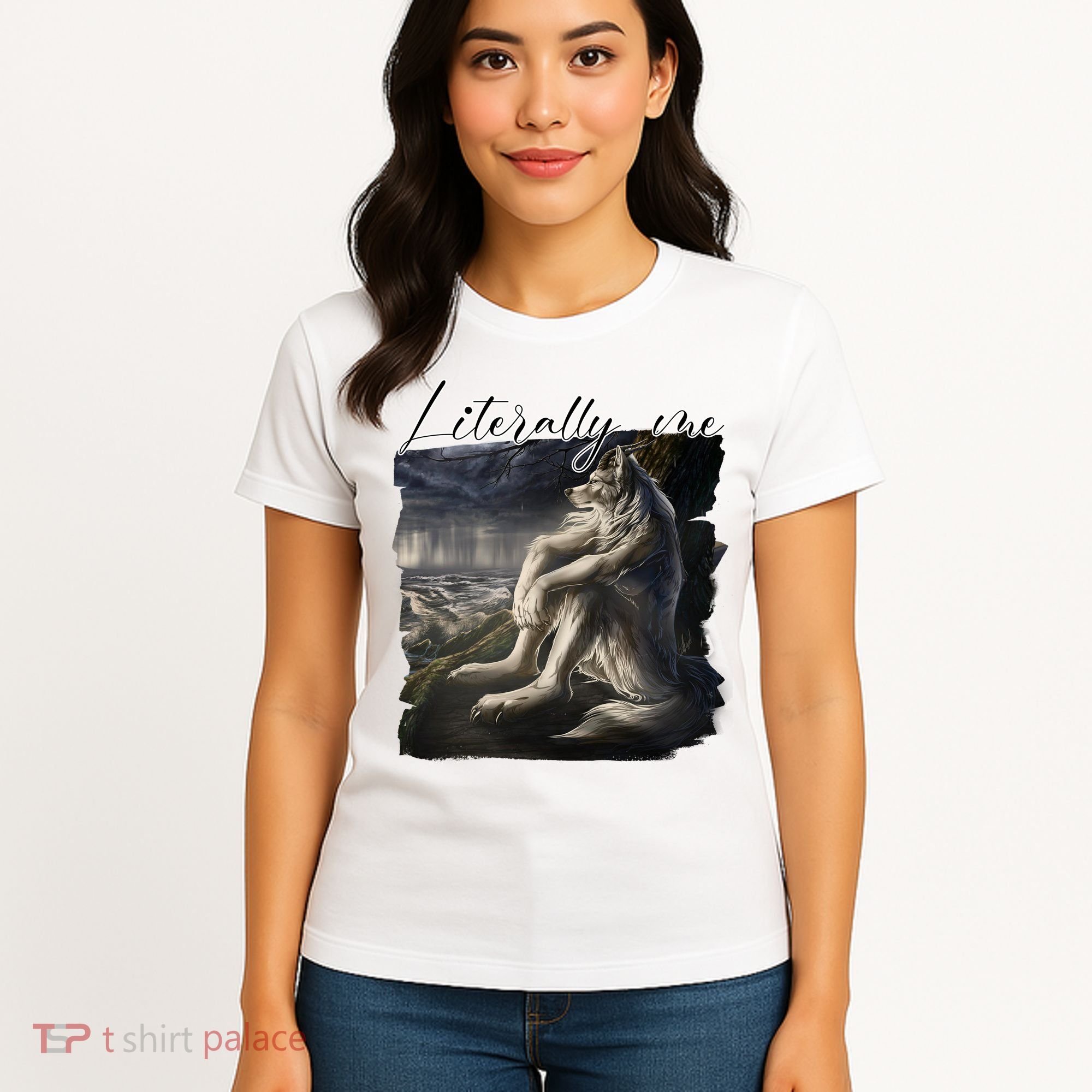 Wolf Literally Me Funny Meme Women's T-Shirt