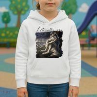 Wolf Literally Me Funny Meme Kids Hoodie thumb 3
