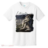 Wolf Literally Me Funny Meme Kids T-Shirt thumb 0