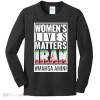 Women's Lives Matter IRAN #Mahsa Amini Kids Long Sleeve Shirt thumb 0