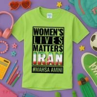 Women's Lives Matter IRAN #Mahsa Amini Kids T-Shirt thumb 3
