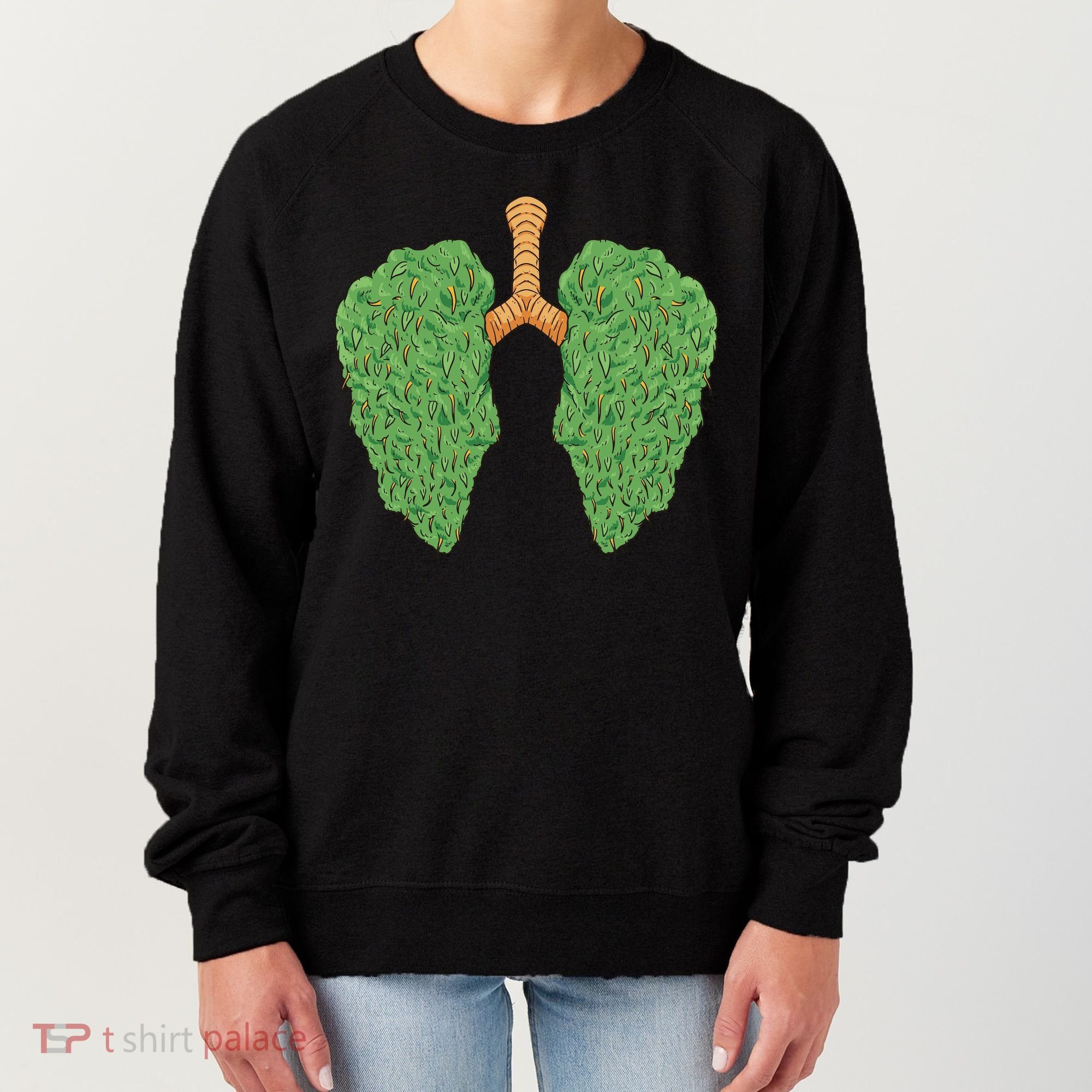 Weed Lung Marijuana Funny Women's Sweatshirt