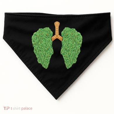 Weed Lung Marijuana Funny USA-Made Doggie Bandana