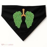 Weed Lung Marijuana Funny USA-Made Doggie Bandana thumb 0