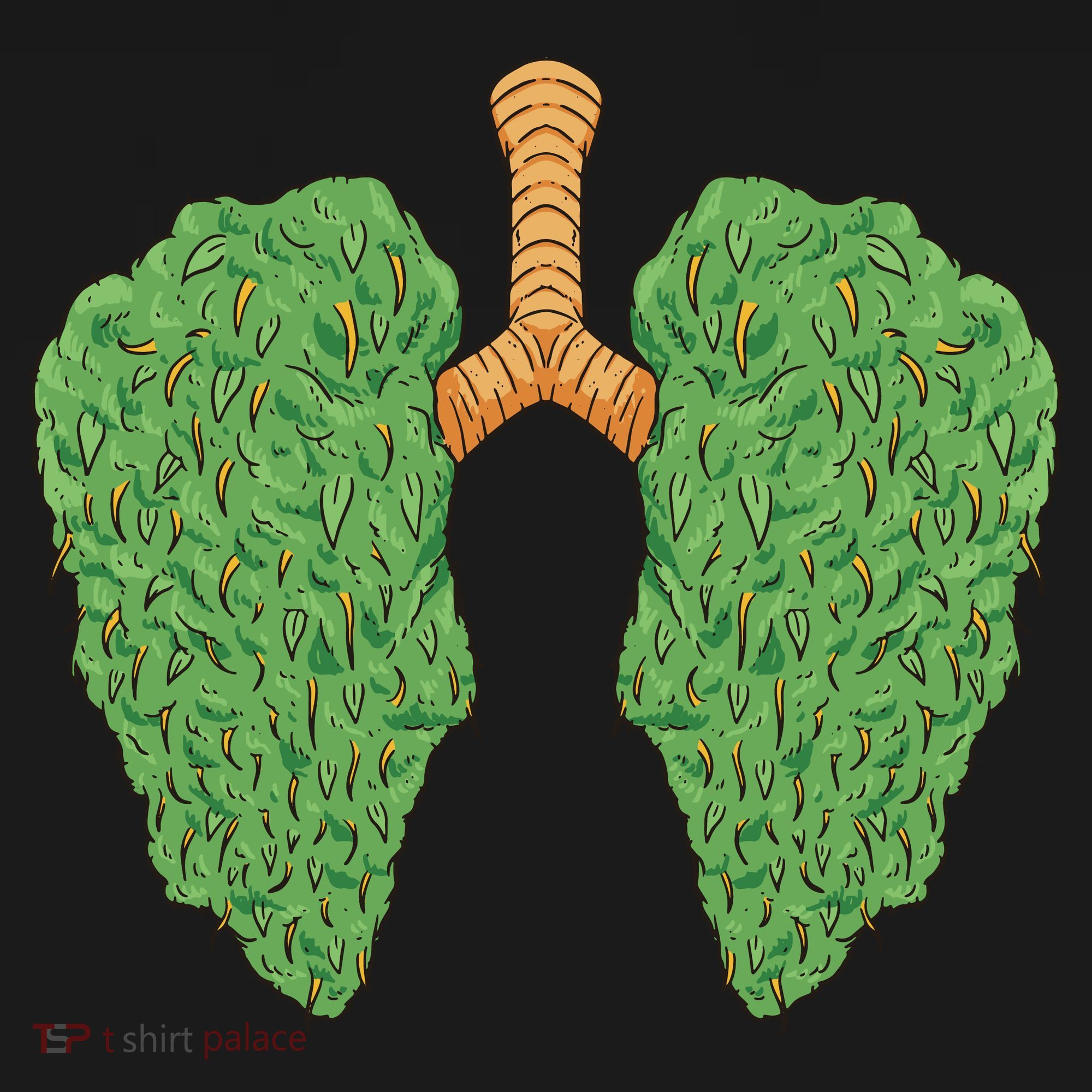 Weed Lung Marijuana Funny Polo