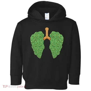 Weed Lung Marijuana Funny Toddler Hoodie