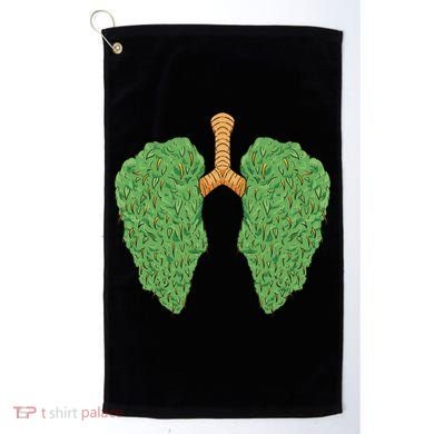 Weed Lung Marijuana Funny Golf Towel