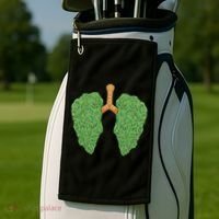 Weed Lung Marijuana Funny Golf Towel thumb 2